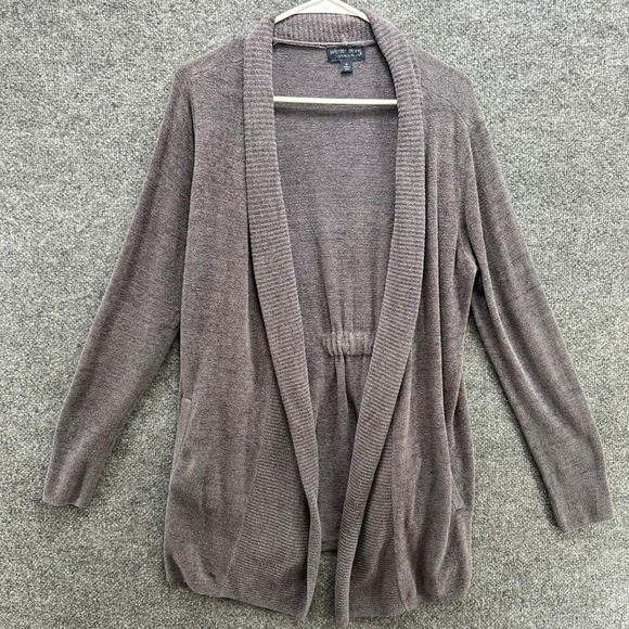 Barefoot Dreams Sweaters - Barefoot Dreams CozyChic Ultra Lite Cinched Back Cardigan Grey Womens Medium